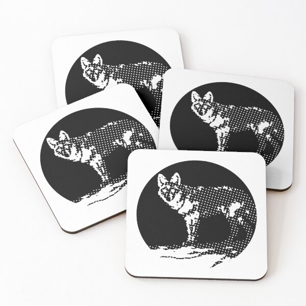 Item preview, Halftone Trail Cam Space Coyote designed and sold by HiddenStash.