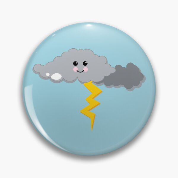 Item preview, Cute happy thunder and lightning clouds  designed and sold by esullivan.