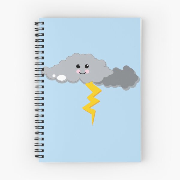 Item preview, Cute happy thunder and lightning clouds  designed and sold by esullivan.