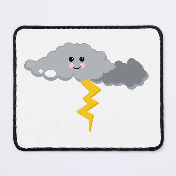 Item preview, Cute happy thunder and lightning clouds  designed and sold by esullivan.