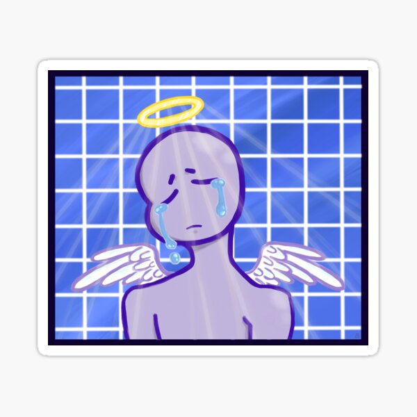 Vista previa del artículo con la obra «ángel llorando», diseñado y vendido por tootiredforyou.