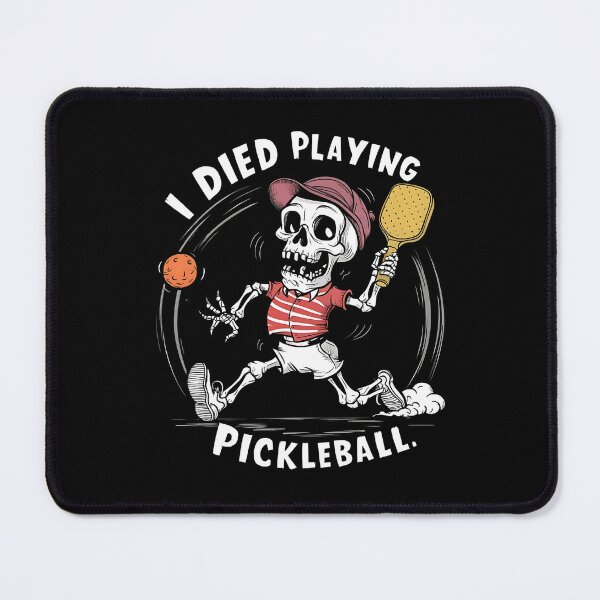Item preview, I Died Playing Pickleball Skeleton Player Paddle - Xmas Halloween designed and sold by Smix Pixels.