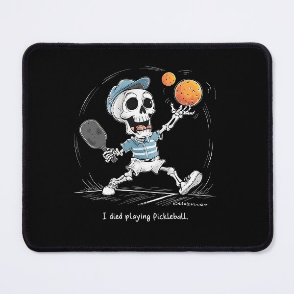 Item preview, I Died Playing Pickleball Skeleton Player Paddle - Xmas Halloween designed and sold by Smix Pixels.