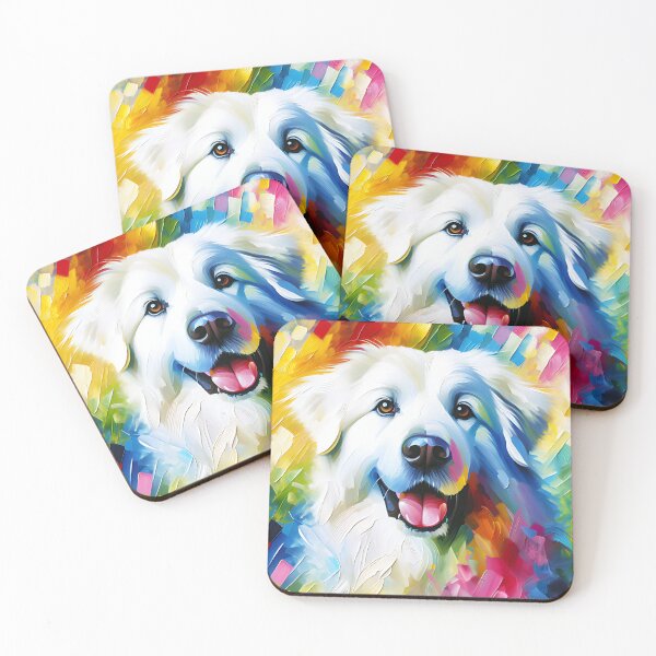 Item preview, Kuvasz Dog Acrylic Print Pet Portrait Dog Lovers designed and sold by Puppy Puzzles Plus.
