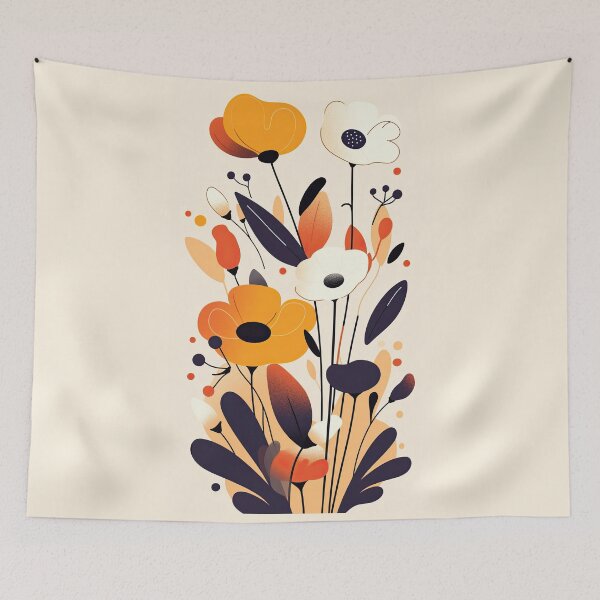 Aperçu de l'œuvre Fleurs minimalistes créée et vendue par MaryFiore.