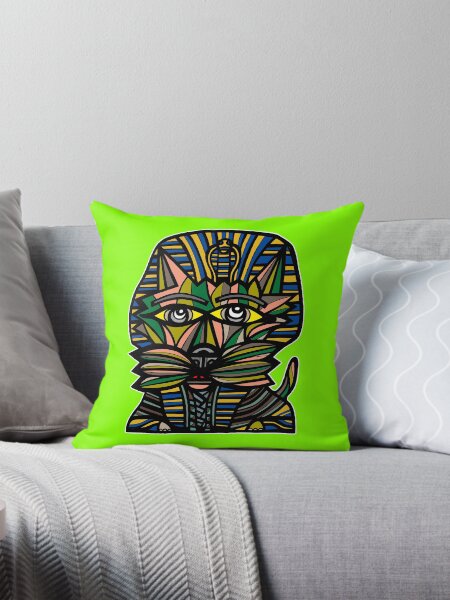 "Pharaoh Kat" Throw Pillow