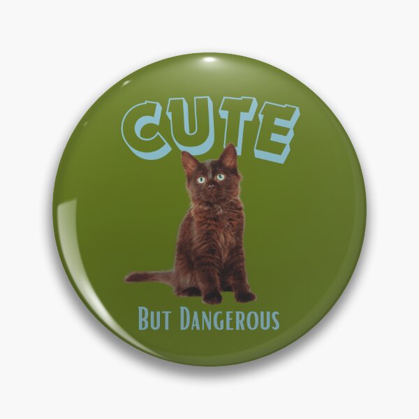 Item preview, Cute But Dangerous - Blue Kitty - Crazy Cat designed and sold by RoseGenuine.