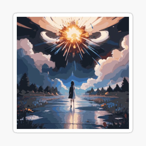 Art: “Colorful Explosion of Paint and Abstract Shapes” Sticker