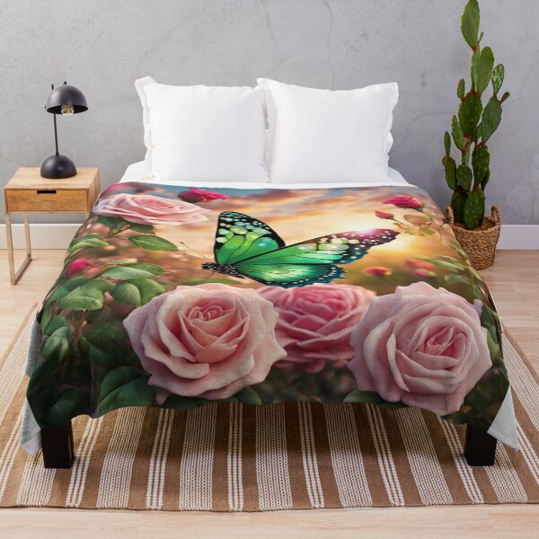 Item preview, Green Butterfly with Roses designed and sold by NicholeRose92.