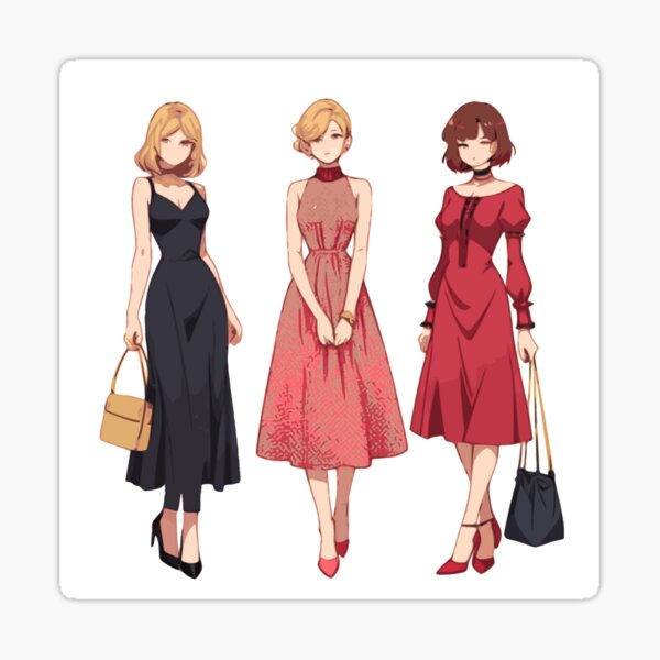 Fashion: “Stylish Mannequins with Bold Outfits” Sticker