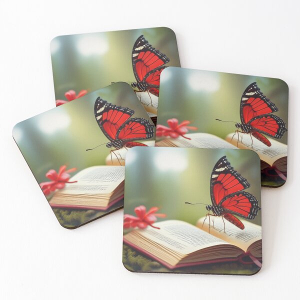 Item preview, Red Butterfly on a Book designed and sold by NicholeRose92.