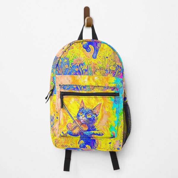 Item preview, Copy of Vibrant Cat Playing Violin Artwork #2 designed and sold by blackhalt.