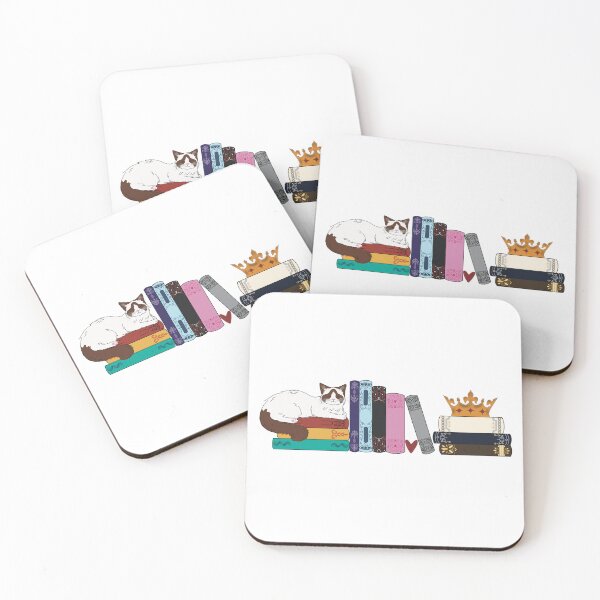 Item preview, Cat and books designed and sold by The Tsundoku Chronicles .