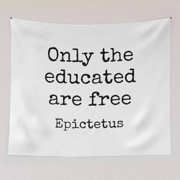 Item preview, Only the educated are free - Epictetus - philosopher quote designed and sold by Inspirationmotivation.