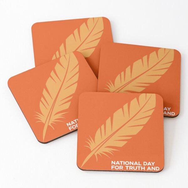 Item preview, Orange Background Feather Symbol for Truth and Reconciliation designed and sold by InspiredCreatives.