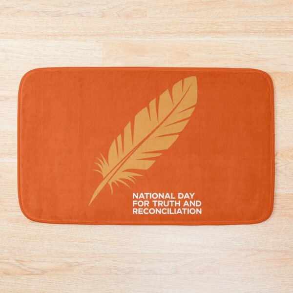 Item preview, Orange Background Feather Symbol for Truth and Reconciliation designed and sold by InspiredCreatives.