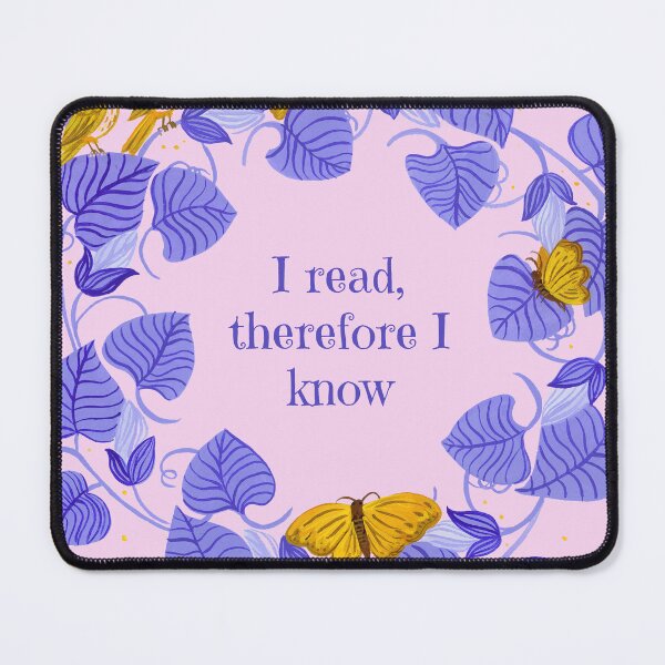 Item preview, “I Read, Therefore I Know” Whimsical Illustration – Purple Leaves and Goldfinches Art Print designed and sold by Jemma Jamie Skidmore.