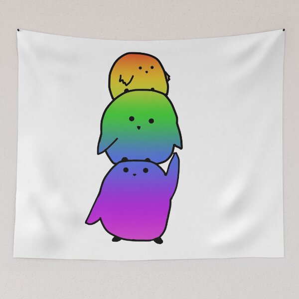 Item preview, Stacked Rainbow Birds designed and sold by Birdoodle.
