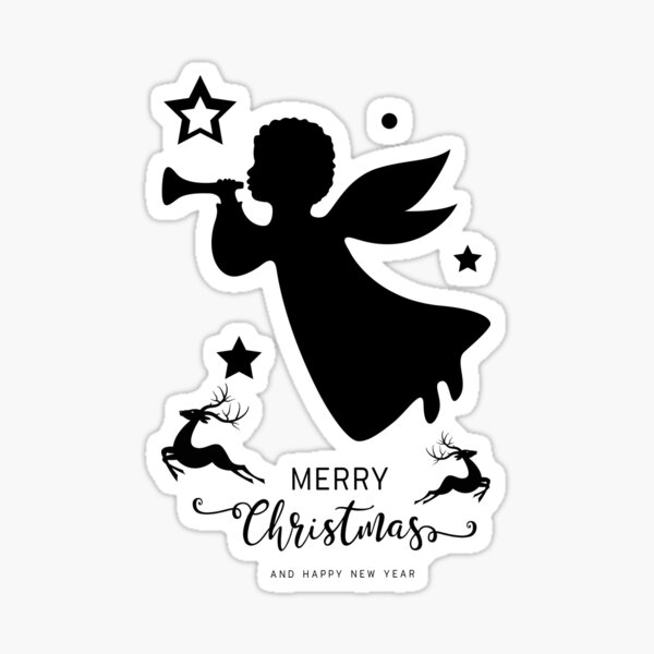 Aperçu de l'œuvre Message de Noël élégant avec un renne créée et vendue par muitee.