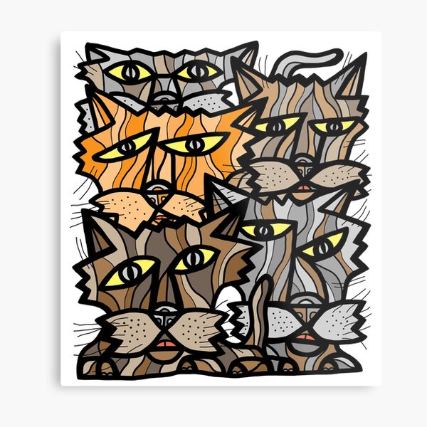 "Fun Kats" Metal Print