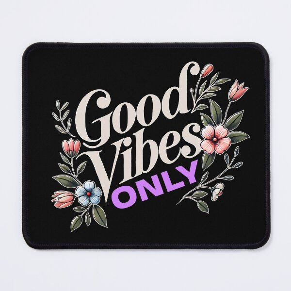 Item preview, Good Vibes and flowers designed and sold by CharmSpell.