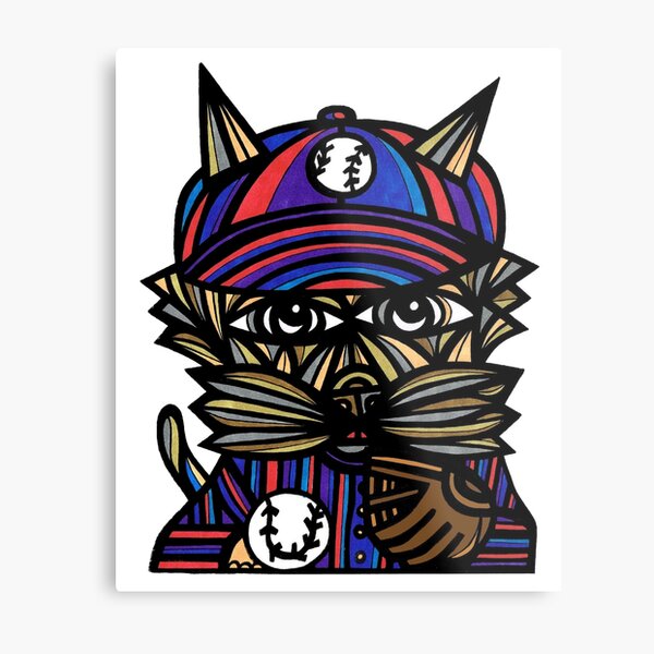 "Baseball Kat" Metal Print