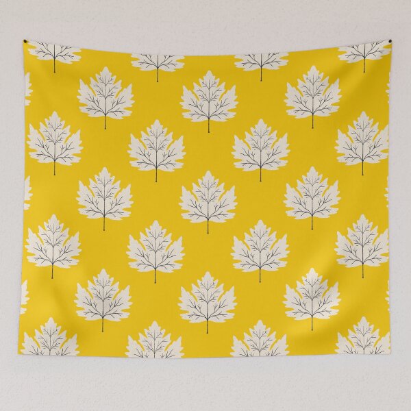 Item preview, Symmetric autumn leaf - Yellow designed and sold by Illustrated by Nat.