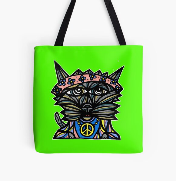 "Peace Kat" All Over Print Tote Bag