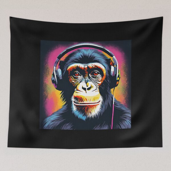 Item preview, Retro Chillin' Chimp designed and sold by NicMacTees.