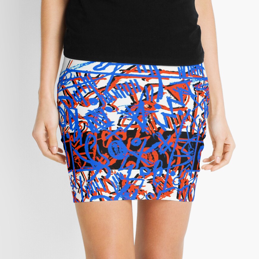 Chaos Brings Joy - Illustration Mini Skirt