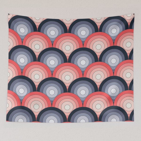 Item preview, Mid century circles tile Pattern designed and sold by SketchyHeart.