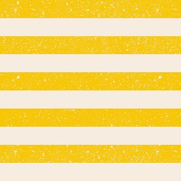 Artwork thumbnail, Rustic textured stripes - Yellow and white by Nat Orona