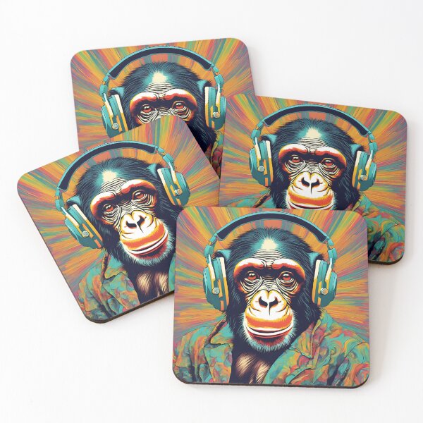 Item preview, Retro chillin chimp in suit designed and sold by NicMacTees.