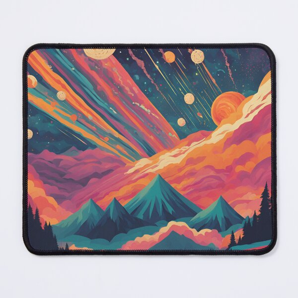 Item preview, Retro abstract mountains on another plant designed and sold by NicMacTees.