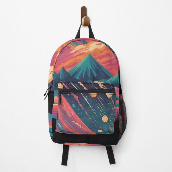 Item preview, Retro abstract mountains on another plant designed and sold by NicMacTees.