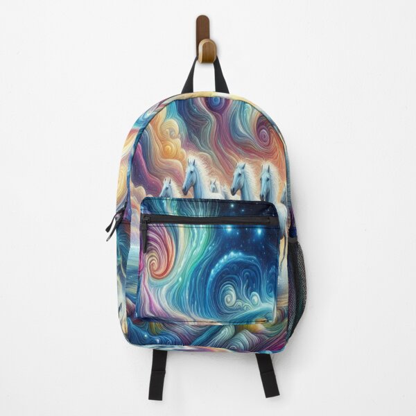 Item preview, White Horse Herd in the Surf designed and sold by PamsAIArt.