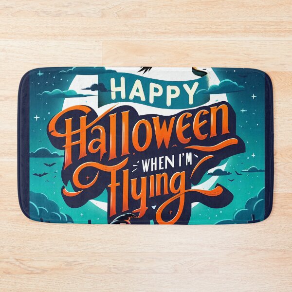 Item preview, Happy Halloween witch Flying, typography designed and sold by maxmaj.