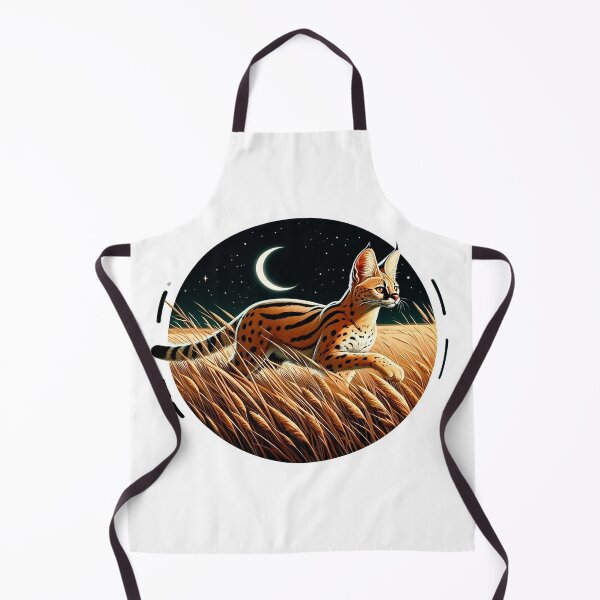 Item preview, Serene Serval Cat Silently Stalking Through Tall Savannah Grass – A Quiet Hunter’s Graceful Gaze designed and sold by KreaDesignOne.