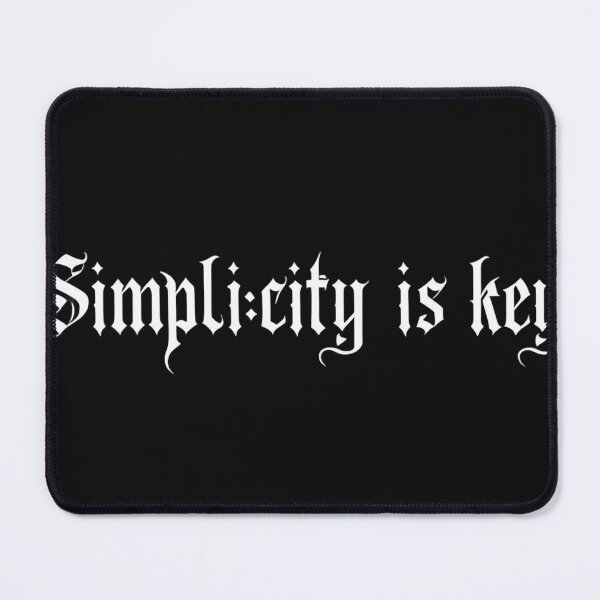 Item preview, Gothic Minimalist Design: Typographic Art 'Simplicity is Key' designed and sold by FRADEX STORE.