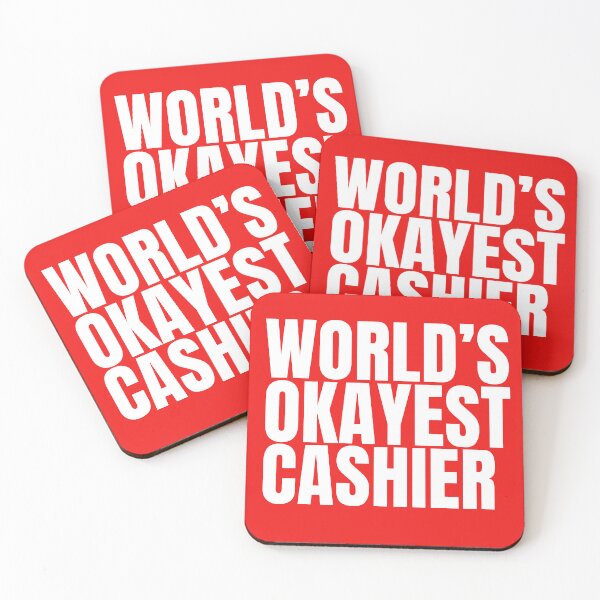 Item preview, World's Okayest Cashier - Whites designed and sold by Cutsandsparks.