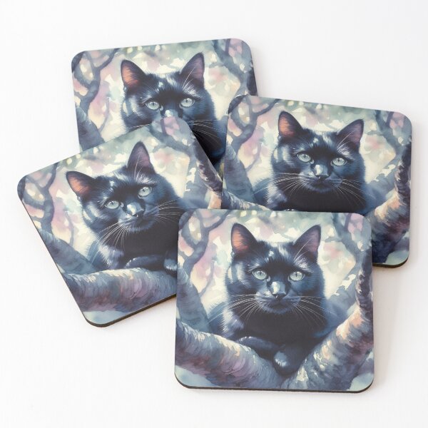 Item preview, Black Cat In Tree designed and sold by PamsAIArt.