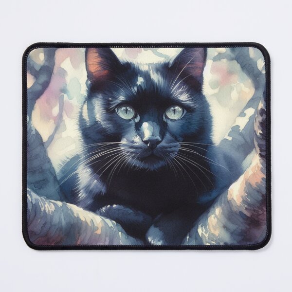 Item preview, Black Cat In Tree designed and sold by PamsAIArt.