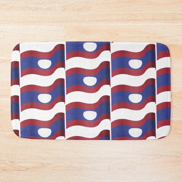 Item preview, Laos Flag designed and sold by HarveyHandcraftsandDesigns.