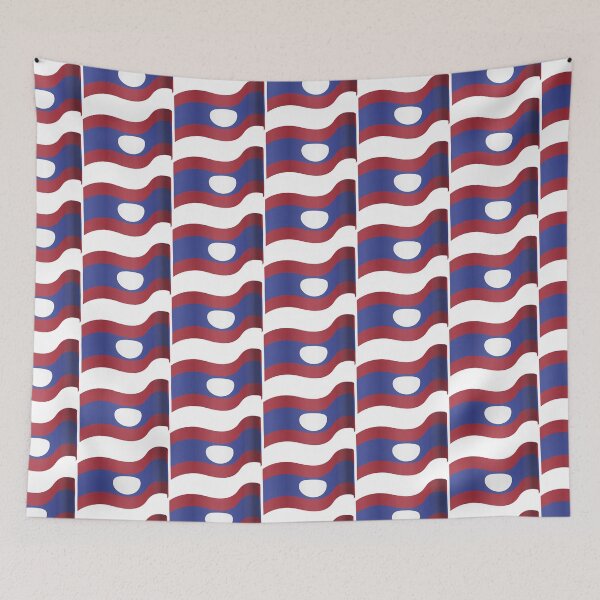 Item preview, Laos Flag designed and sold by HarveyHandcraftsandDesigns.