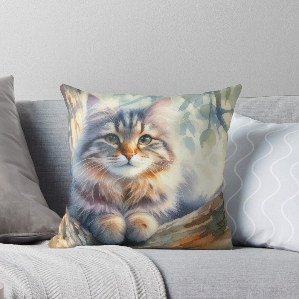 Item preview, Throw Pillow designed and sold by PamsAIArt.