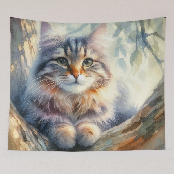 Item preview, Tabby In Tree designed and sold by PamsAIArt.