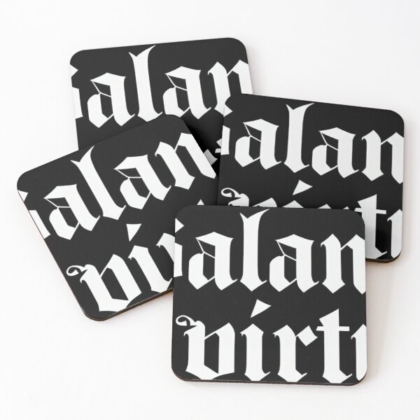 Item preview, Gothic Minimalist Design: 'Balance is a Virtue' Typographic Art designed and sold by FRADEX STORE.