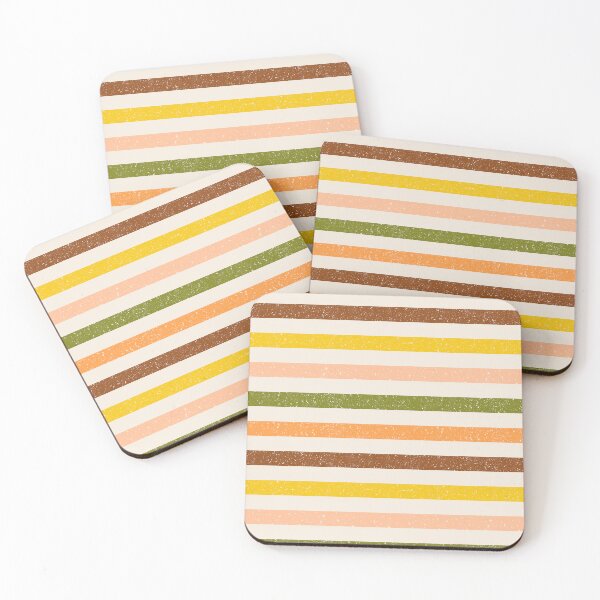 Item preview, Rustic textured stripes - Autumn tones designed and sold by Illustrated by Nat.