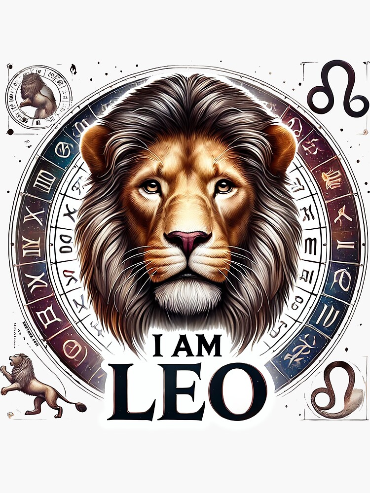 Thumbnail 3 of 3, Sticker, I am Leo Zodiac Sign Tee designed and sold by zeeteezofficial.