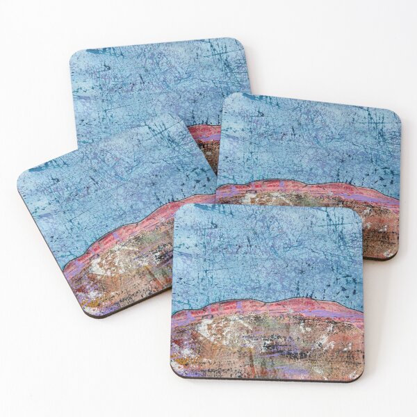 Item preview, Art, mixed media, Australia, Uluru, Ayers Rock from a distance  designed and sold by WildLadyWood.